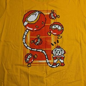 Dig Dug Retro Video Game T-Shirt Ladies 2XL Yellow New